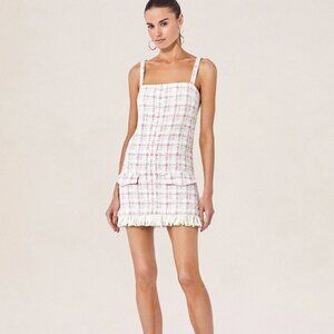 Alexis Pink Tweed Linza Dress XS